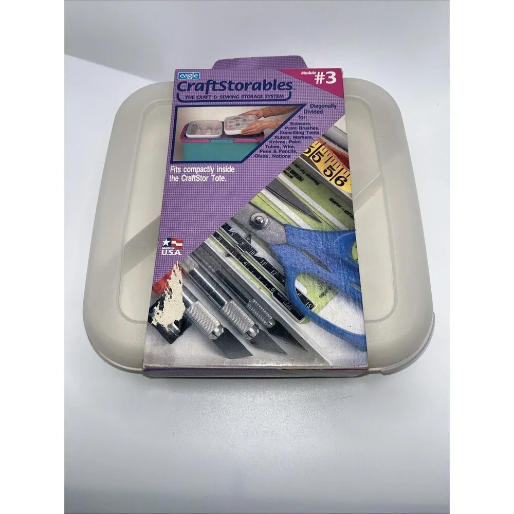Eagle Craftstor Craftstorables Square Tray Diagonally Divided Organizer Module#3